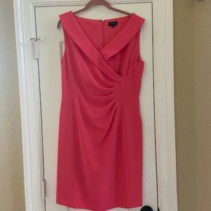Tahari Dress, Coral/Salmon, Size 14